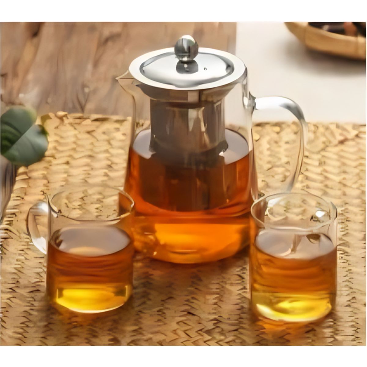 GENERICO - Tetera de Vidrio con Filtro 750 ml - Jarra para Té con Infusor
