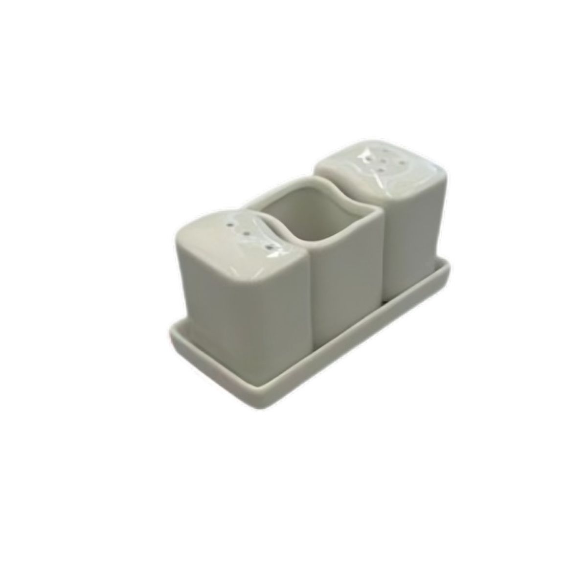 GENERICO - Set Salero y Pimentero con Base Condimentero de Mesa