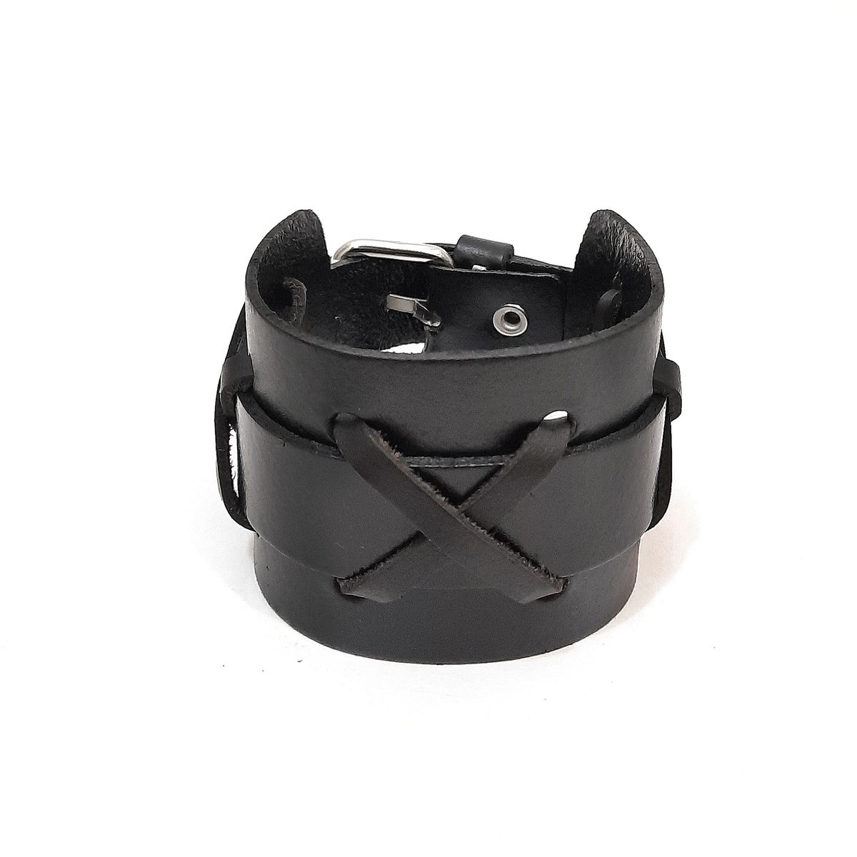 GENERICO - Brazalete Cuero Hombre Líneas