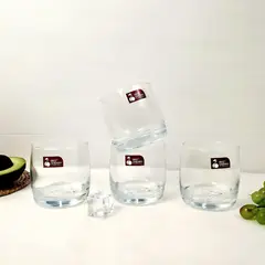 GENERICO - Set 6 Vaso de Vidrio 8 cm Vaso Multiuso para Bebidas