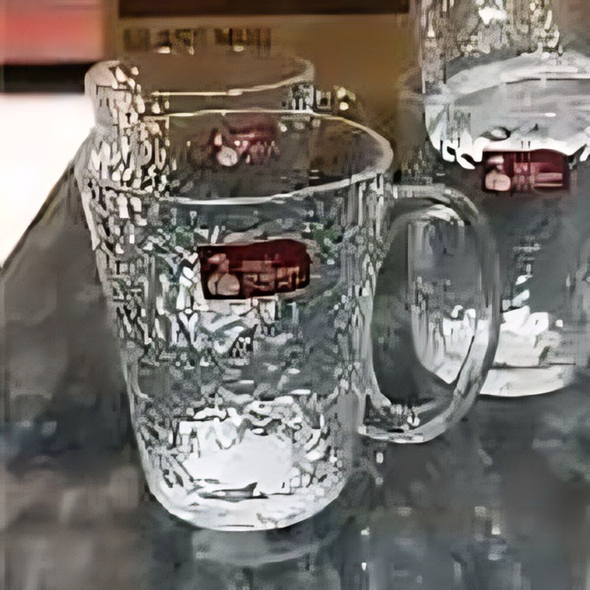 GENERICO - Set 6 Tazas de Vidrio con Asapara Café, Té o Bebidas