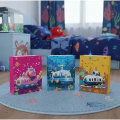 GENERICO - Set x12 Bolsa De Regalo Infantil Submarino 3D Grande