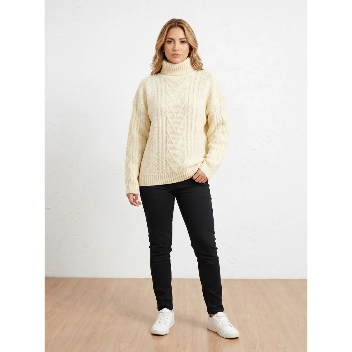 LIKE SHOP - Sweater Lana Mujer Tejido Otoño Invierno Cuello Beatle 6882