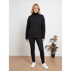 LIKE SHOP - Sweater Lana Mujer Tejido Otoño Invierno Cuello Beatle 6882
