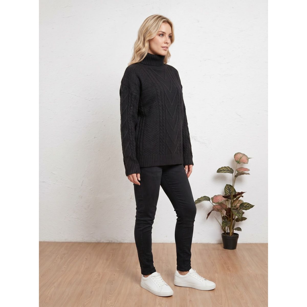 LIKE SHOP - Sweater Lana Mujer Tejido Otoño Invierno Cuello Beatle 6882