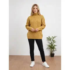 LIKE SHOP - Sweater Lana Mujer Tejido Otoño Invierno Cuello Beatle 6882