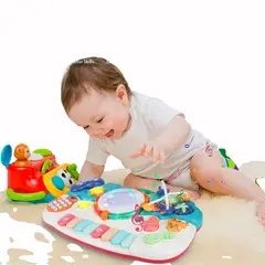 GENERICO - Piano Musical Didáctico Bebé Multifuncional Luces Sonidos Juguete Educativo Infantil