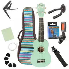 EPIC - Ukelele Soprano 21 Verde+ Bolso Azul