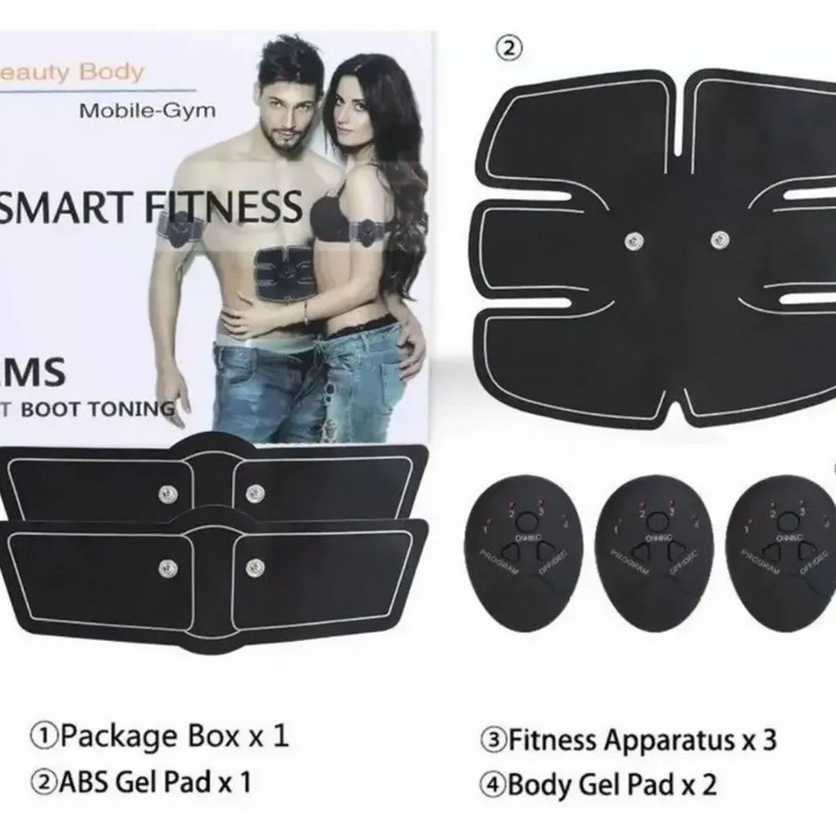 GENERICO - Electro Estimulador Electrofisico Abs Y Brazo 3 motores