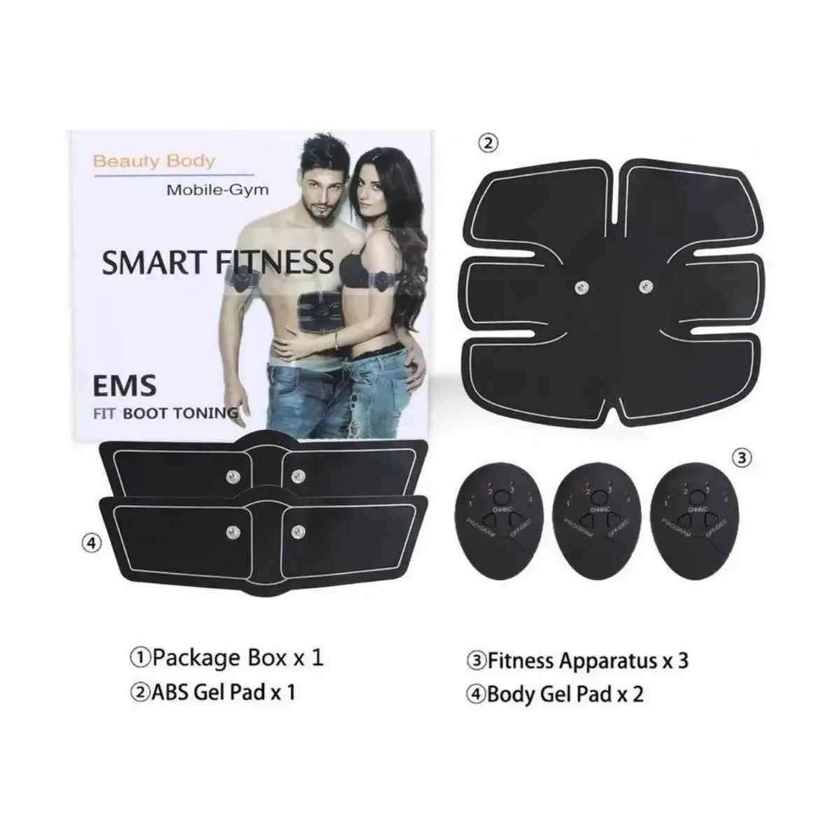 GENERICO - Electro Estimulador Electrofisico Abs Y Brazo 3 motores