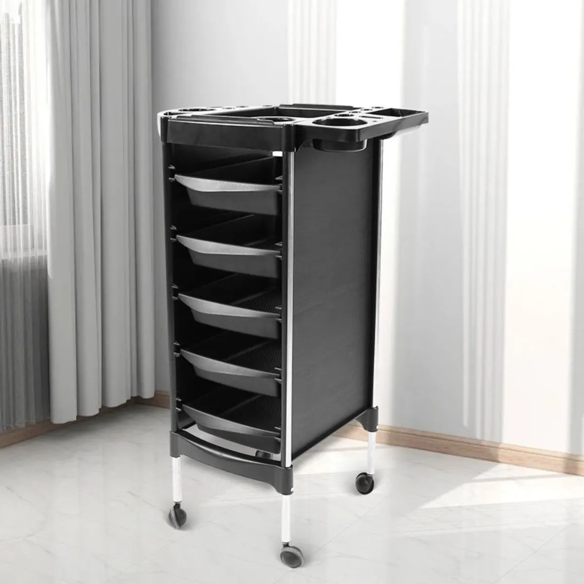 ROHS - Carro Ayudante Multifuncional Peluquería Barbería Color Negro