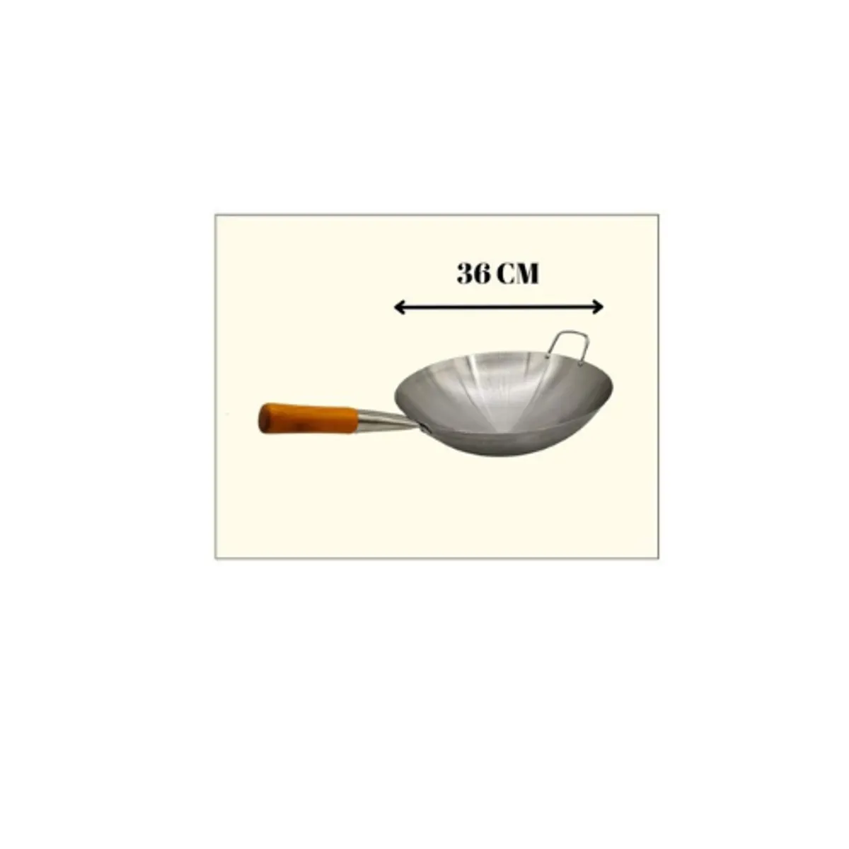 GENERICO - Sartén Wok Mango Madera 36 Cm