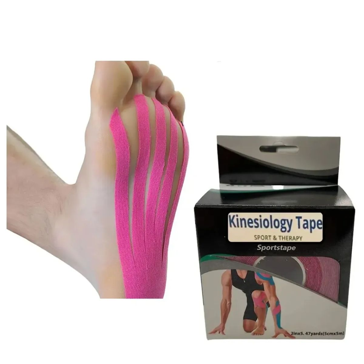 GENERICO - Cinta De Kinesiologia Vendaje Neuromuscular Gris