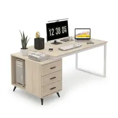 GENERICO - Escritorio Moderno En L Con Cajonera De 3 Cajones Y Espacio Para Cpu