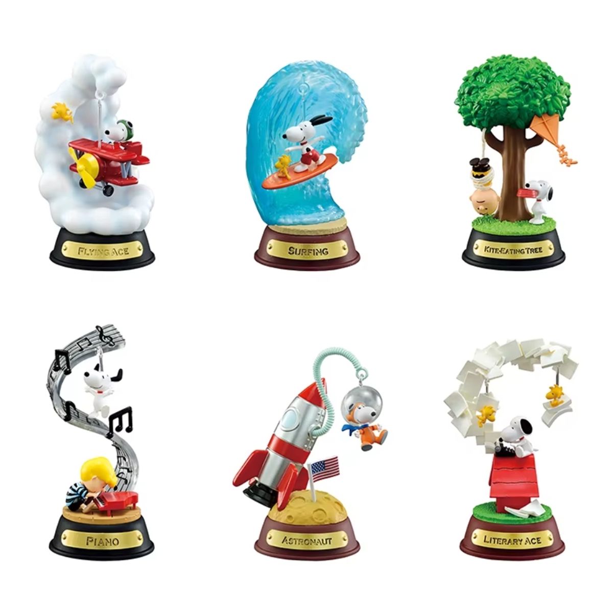 GENERICO - 1 Figura Al Azar Snoopy Peanuts Swing Ornament
