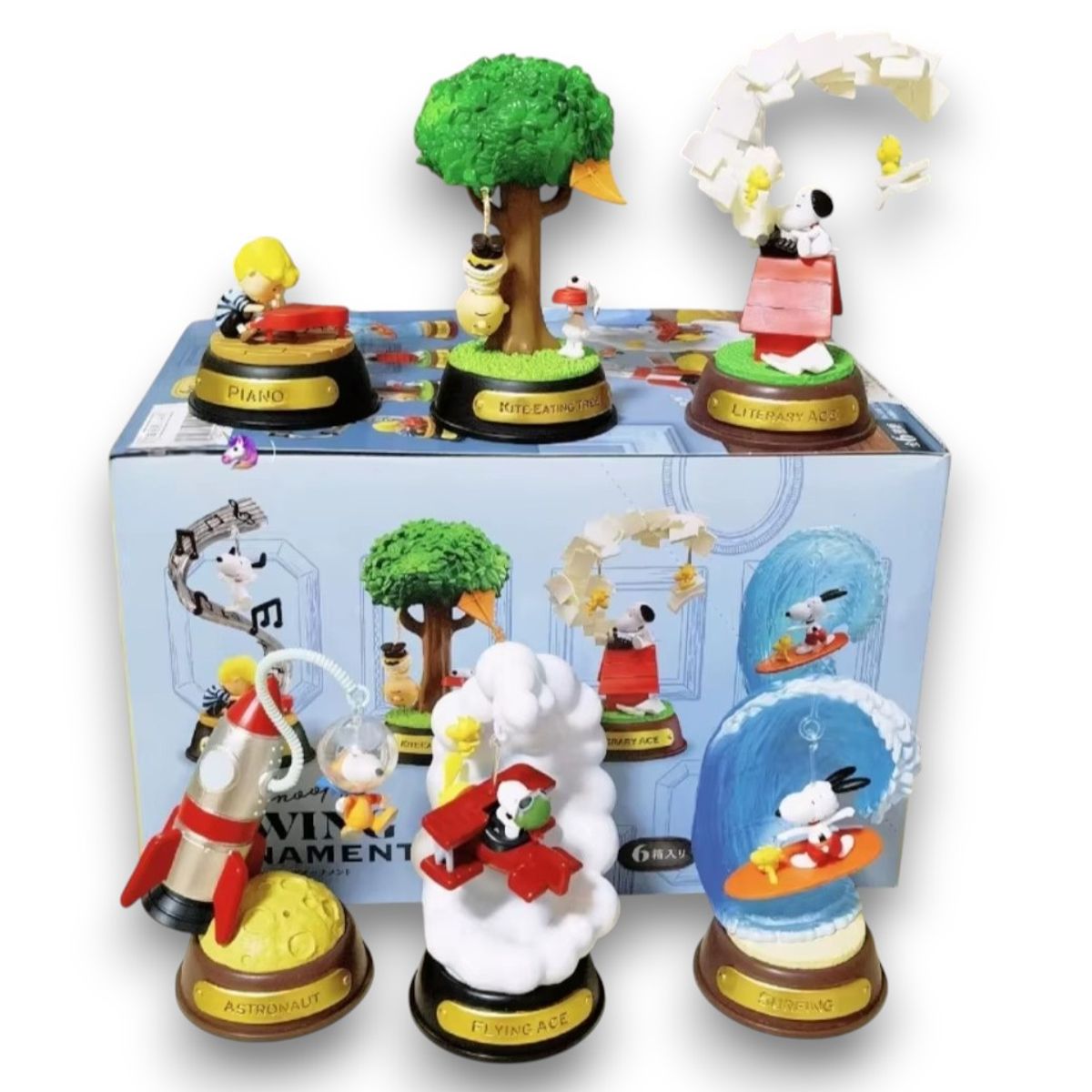 GENERICO - 1 Figura Al Azar Snoopy Peanuts Swing Ornament
