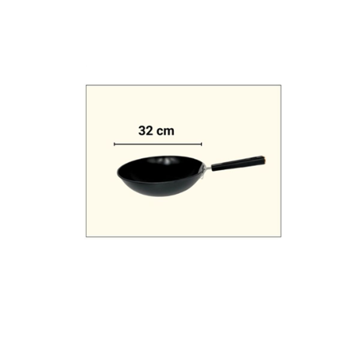 GENERICO - Sarten Wok Mango Brillante 32 Cm