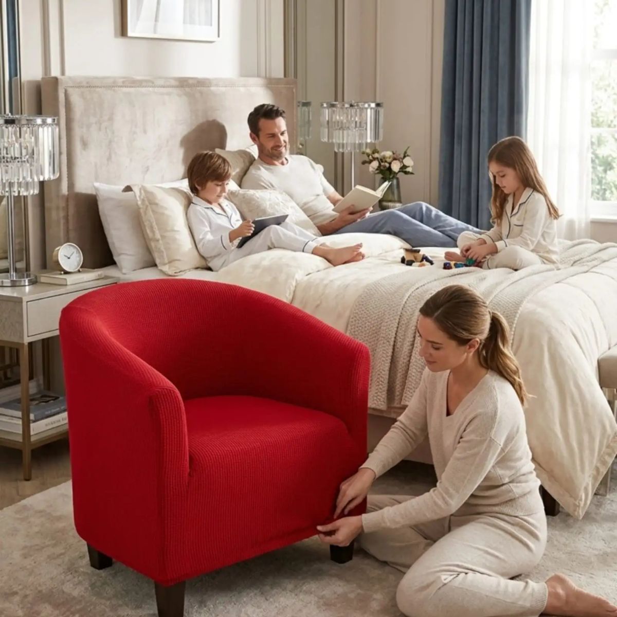 GENERICO - Funda para Poltrona Elástica y Ajustable Protector de Sillón Premium