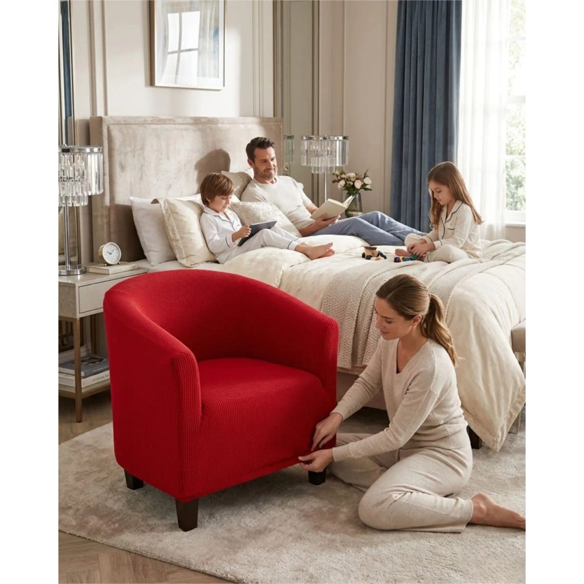 GENERICO - Funda para Poltrona Elástica y Ajustable Protector de Sillón Premium