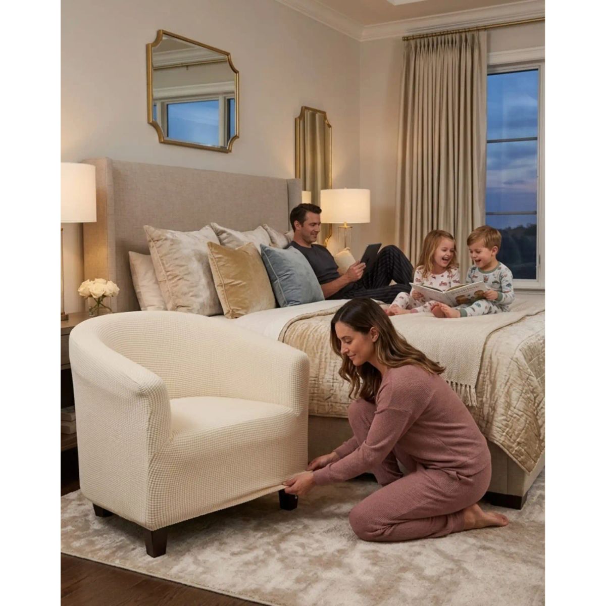 GENERICO - Funda para Poltrona Elástica y Ajustable Protector de Sillón Premium