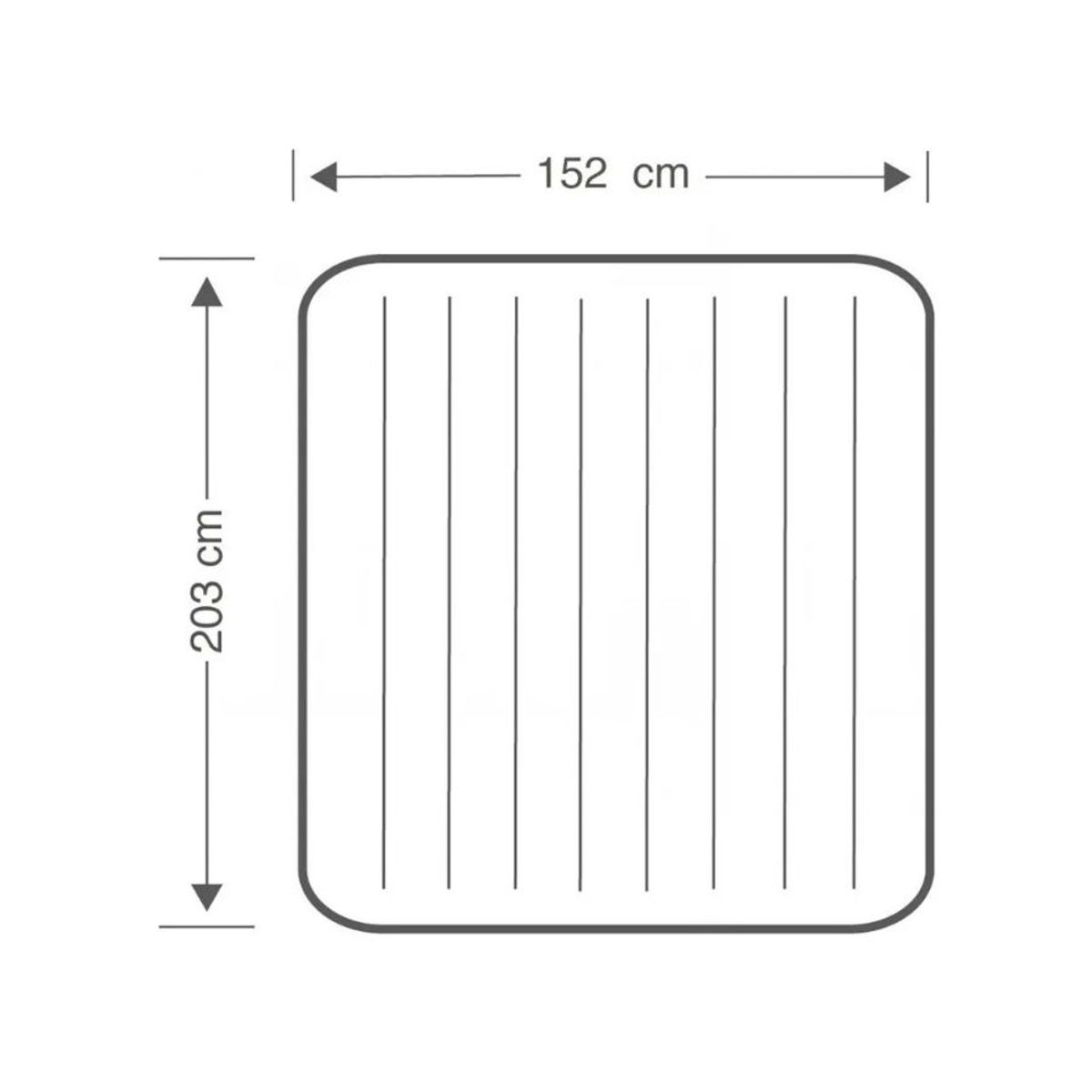 GENERICO - Colchon Inflable Para Camping Intex De 152 x 203 x 25 cm