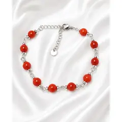 GENERICO - Pulsera de piedra coral rojo . Protección