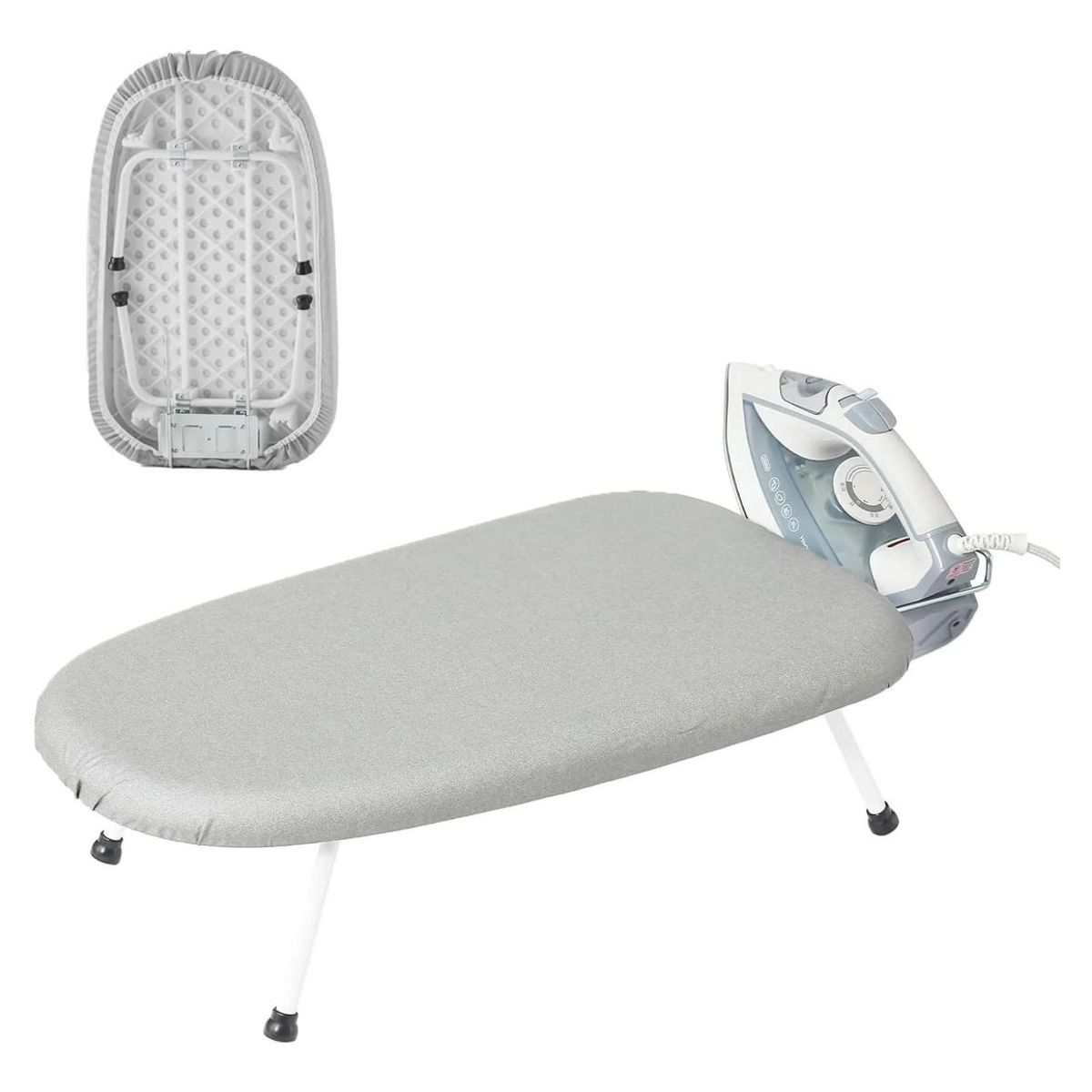 EVERSO - Tabla De Planchar De Mesa Plegable Compacta Y Portátil