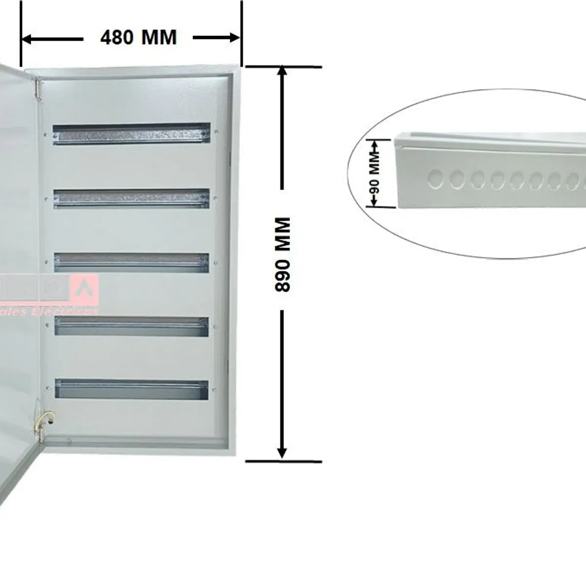 GENERICO - Tablero Metalico Sobrepuesto 100 Modulos IP41 Ral7032