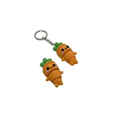GENERICO - Llavero- Pack de 2 Zanahorias Flexibles