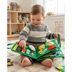 GENERICO - Libro Sensorial Didactico Montessori 3 en 1 Juguete Educativo