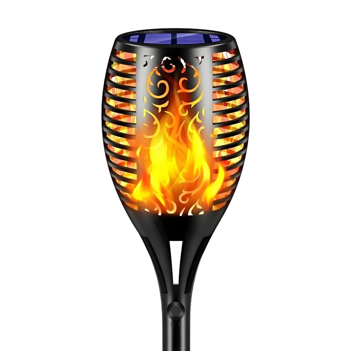 NOVYSTOR - Lampara Solar Antorcha Para Jardín Estaca Efecto Fuego IP65