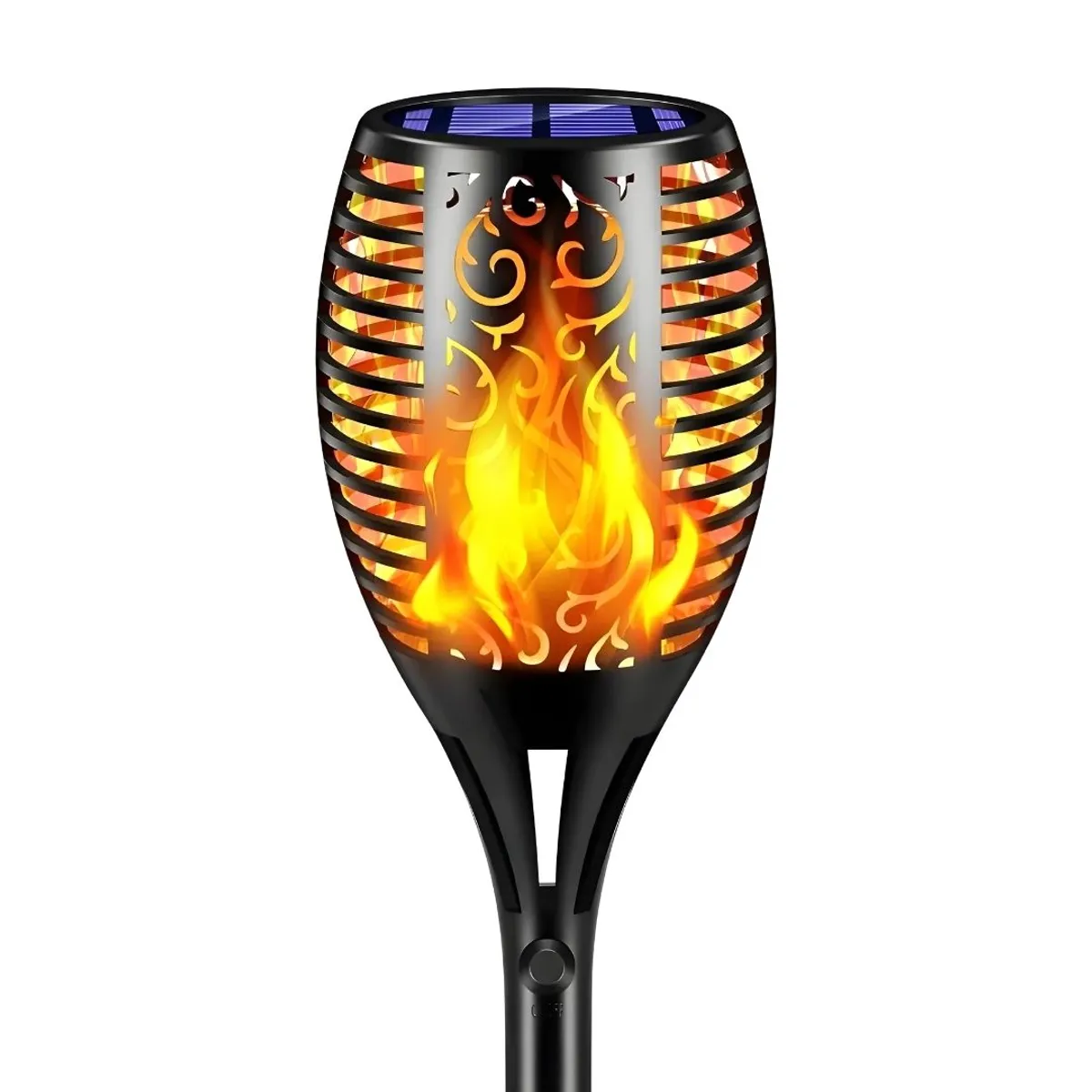 NOVYSTOR - Lampara Solar Antorcha Para Jardín Estaca Efecto Fuego IP65