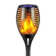 NOVYSTOR - Lampara Solar Antorcha Para Jardín Estaca Efecto Fuego IP65