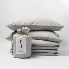 ESTAMPA - CUBREPLUMÓN LINO GRIS