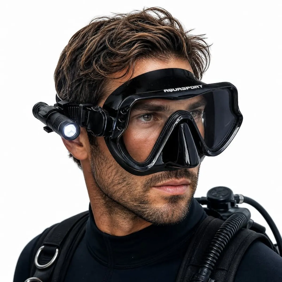 AQUASPORT - Kit Máscara De Buceo Aquasport + Linterna Saekodive 100m