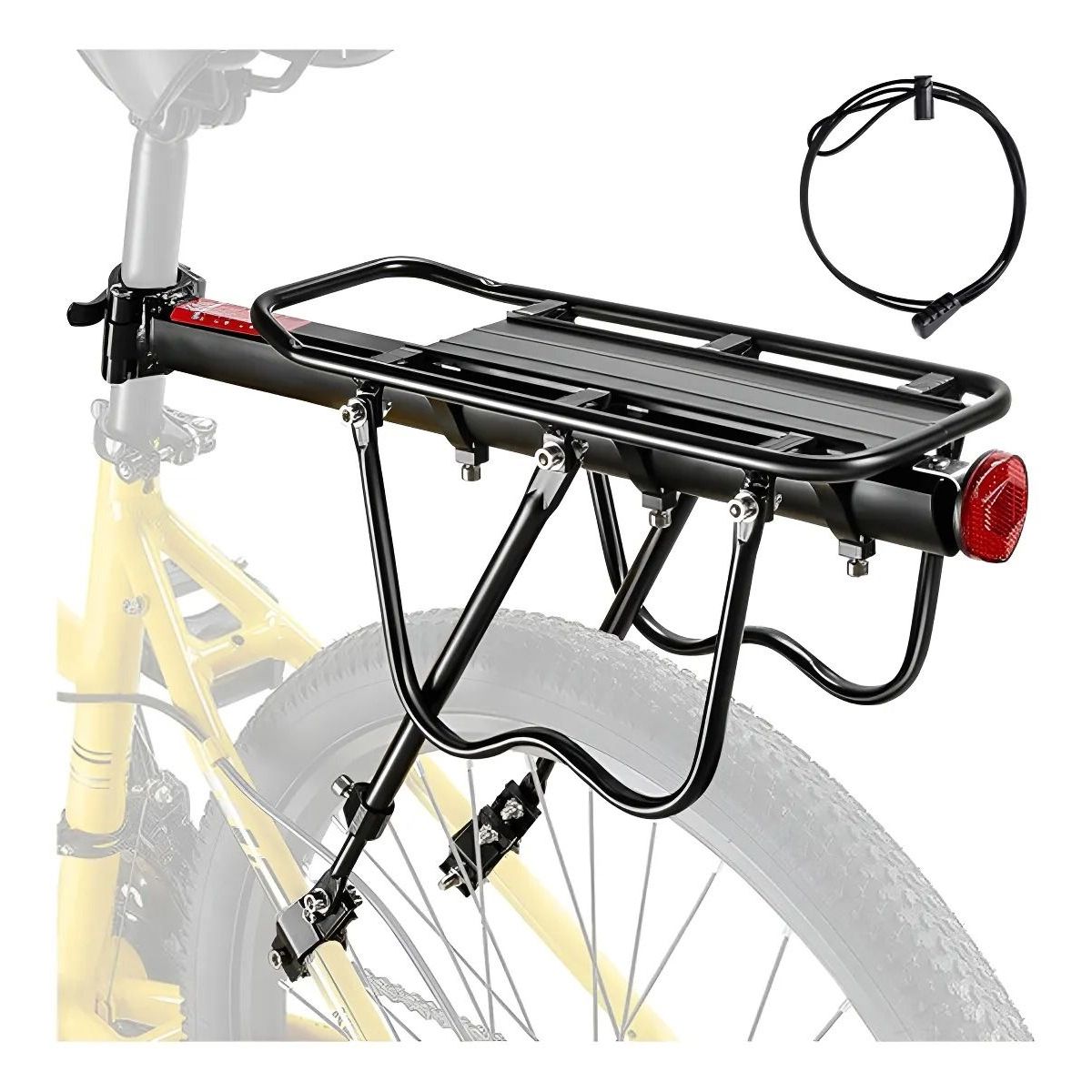 EVERSO - Parrilla Bicicleta Con O Sin Freno De Disco Porta Alforjas Negro