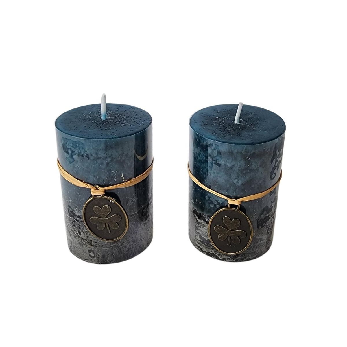 KIVARA - Vela Cirio Velon 7 cm. Dos Unidades Aromaticas Azul