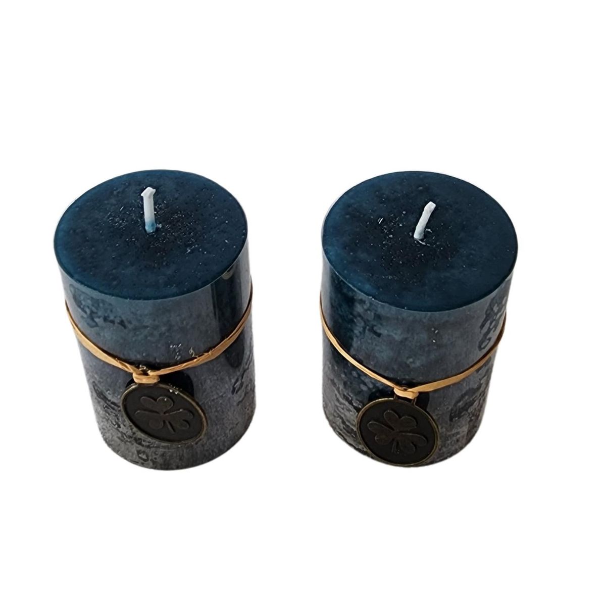KIVARA - Vela Cirio Velon 7 cm. Dos Unidades Aromaticas Azul