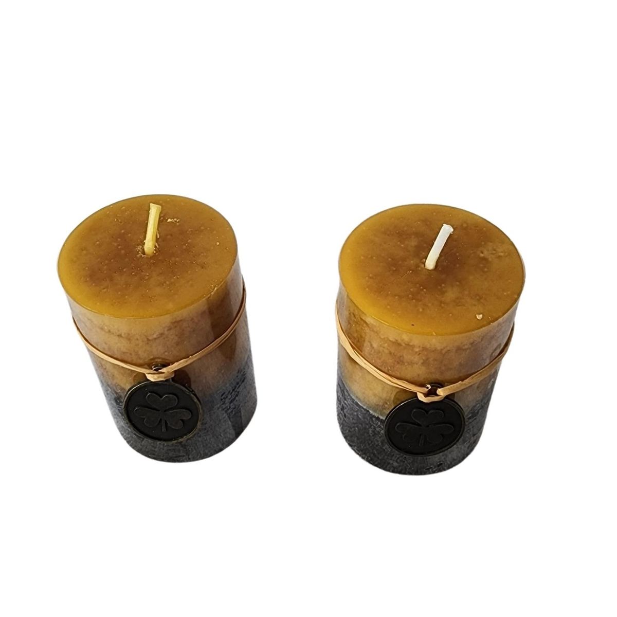 KIVARA - Vela Cirio Velon 7 cm. Dos Unidades Aromaticas Ocre