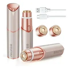 GENERICO - Depiladora Facial USB Profeir con 2 Cabezales de Repuesto