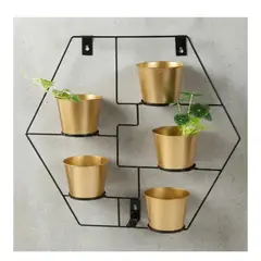 KIVARA - Repisa Flotante Hexagonal Porta Macetero o Vela Deco 56x49x7
