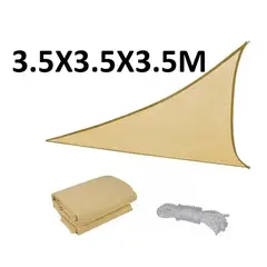 GENERICO - Carpa Vela Malla Sombra Triangular 3.5 x 3.5 x 3.5 m – Protección Solar