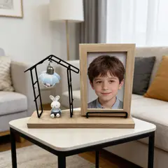 KIVARA - Marco Foto Infantil Portaretrato 10x15cm Casita Celeste