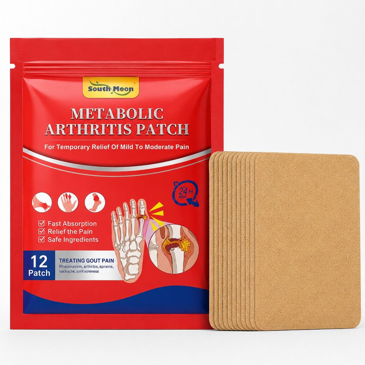 GENERICO - Parches Adhesivos Para Dolor, Bienestar De Pies - Artritis 24 Unidades