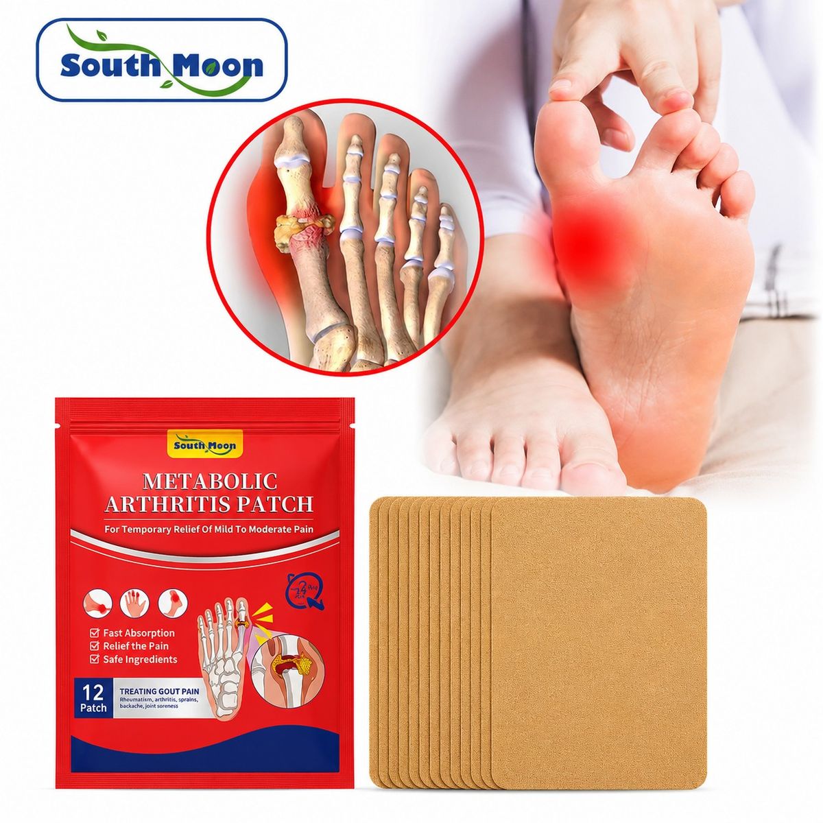 GENERICO - Parches Adhesivos Para Dolor, Bienestar De Pies - Artritis 24 Unidades