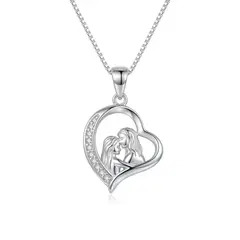 LK LUKSO - Collar Mama e hija Circón Plata Ley 925