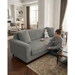 GENERICO - Funda Para Sofa 2 Cuerpos Diseño Moderno De Polar