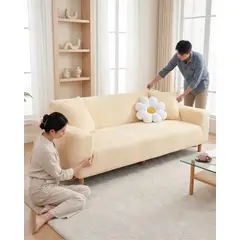 GENERICO - Funda Para Sofa 2 Cuerpos Diseño Moderno De Polar