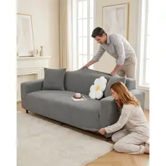 GENERICO - Funda Para Sofa 2 Cuerpos Diseño Moderno De Polar