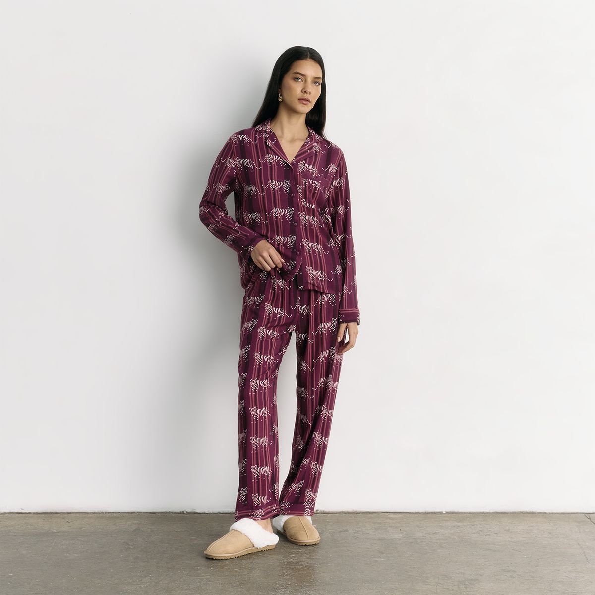 LOUNGE - Pijama Camisero Tigres LOUNGE